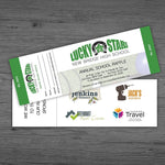 Event Tickets, 6-1/2" x 2-1/8", w/ Backside, Qty 250