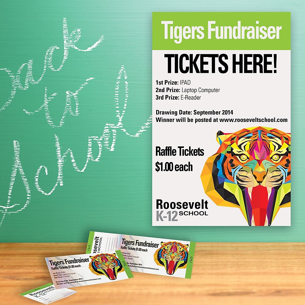 Event Tickets, 6-1/2" x 2-1/8", w/ Backside, Qty 250