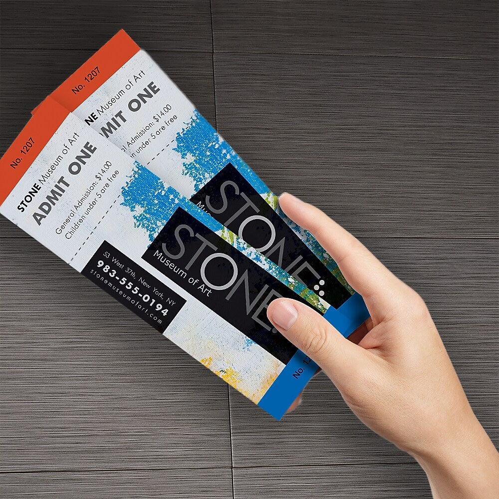Event Tickets, 6-1/2" x 2-1/8", Qty 250