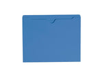 Smead Paper Stock File Jackets, Reinforced Straight Cut Tab, Letter Size, Blue, 100/Box (75502)