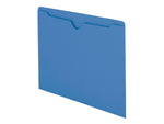 Smead Paper Stock File Jackets, Reinforced Straight Cut Tab, Letter Size, Blue, 100/Box (75502)