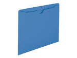 Smead Paper Stock File Jackets, Reinforced Straight Cut Tab, Letter Size, Blue, 100/Box (75502)