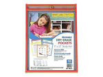 C-Line 9" x 12" Reusable Dry Erase Pockets, Assorted Colors, 10/Pack (CLI40610)