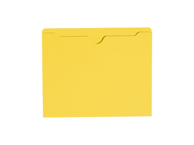 Smead Reinforced File Jackets, Reinforced Straight Cut Tab, Letter Size, Yellow, 100/Box (75511)