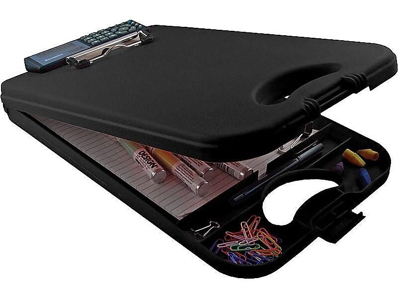 Saunders DeskMate II Plastic Storage Clipboard, Black (00534)