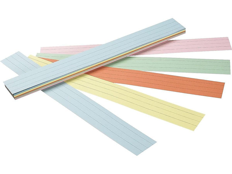 Pacon Sentence & Learning Strips, Elementary Students, Assorted Colors, 100/Pack (5165)