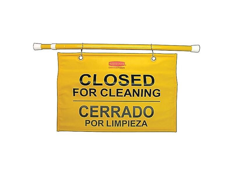 Rubbermaid Commercial Products Keep Away Hanging Sign, Yellow (FG9S1600YEL)