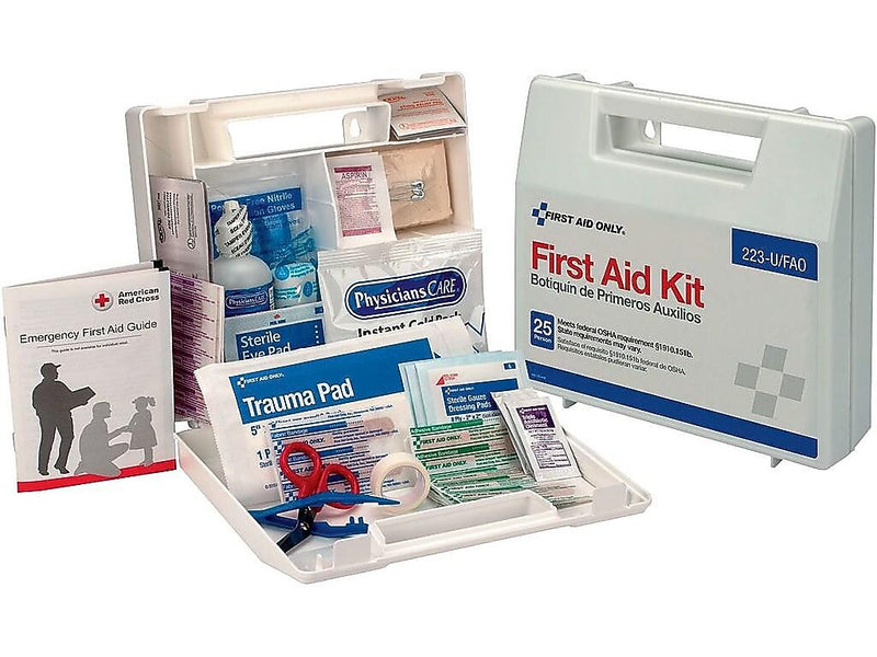 First Aid Only Office Plastic First Aid Kit, 25 People, 106 Pieces (223-U/FAO)