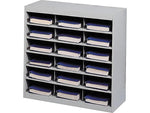Safco E-Z Stor® 18-Compartment Project Sorters, 37.5" x 36.5", Gray (9264GR)