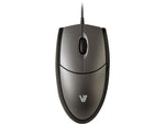 V7 Ambidextrous Optical USB Mouse, Black/Silver (MV3000010-5NC)