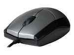 V7 Ambidextrous Optical USB Mouse, Black/Silver (MV3000010-5NC)