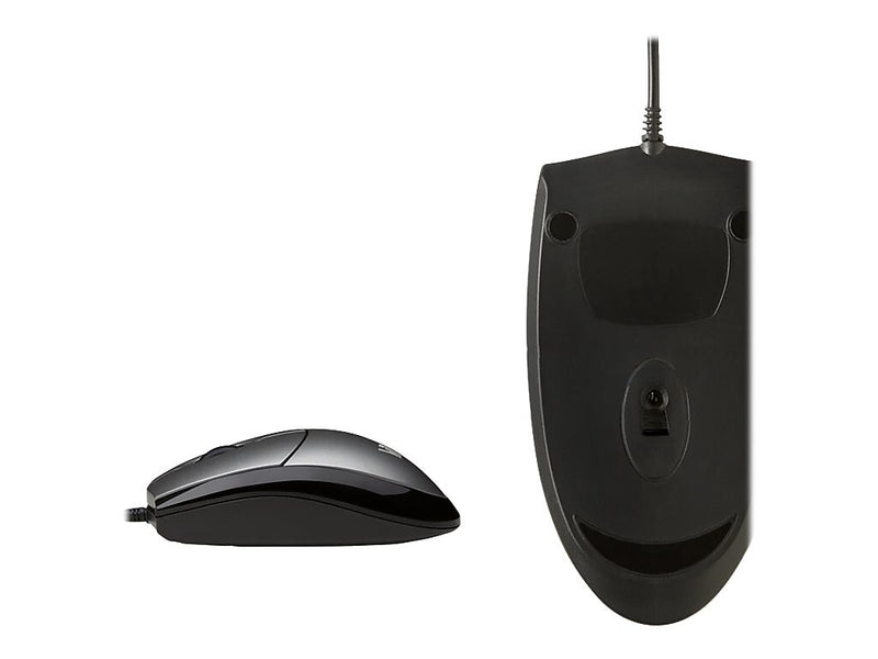 V7 Ambidextrous Optical USB Mouse, Black/Silver (MV3000010-5NC)