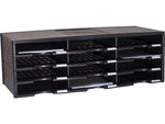 Storex 12-Compartment Literature Organizer, 31.4" x 10.5", Black (61602U01C)