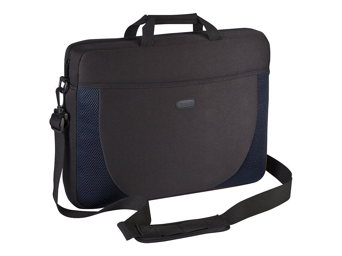 Targus Neoprene Laptop Sleeve for 17" Laptops, Black/Blue (CVR217)