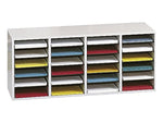 Safco 24-Compartment Literature Organizers, 39.25" x 16.25", Gray (9423GR)