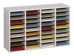 Safco 36-Compartment Literature Organizers, 39.25" x 24", Gray (9424GR)