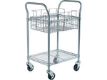 Safco 2-Shelf Metal Mobile Mail Cart with Swivel Wheels, Gray (5235GR)