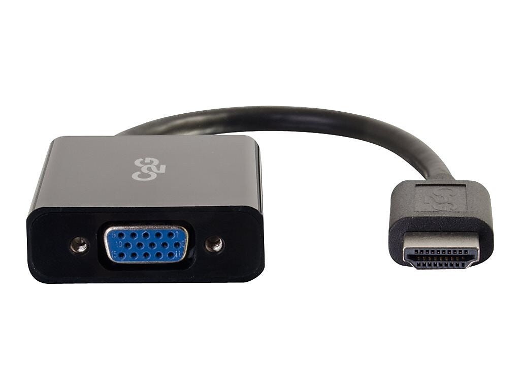 C2G HDMI to VGA Adapter, Male to Female, Black (41350)