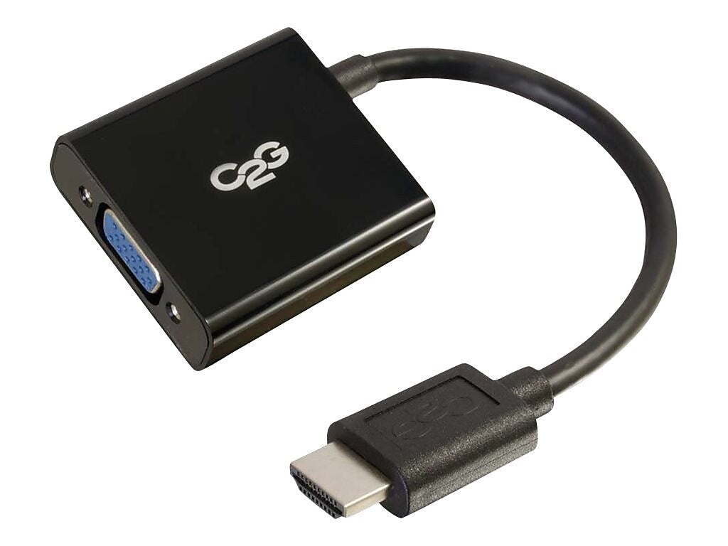 C2G HDMI to VGA Adapter, Male to Female, Black (41350)