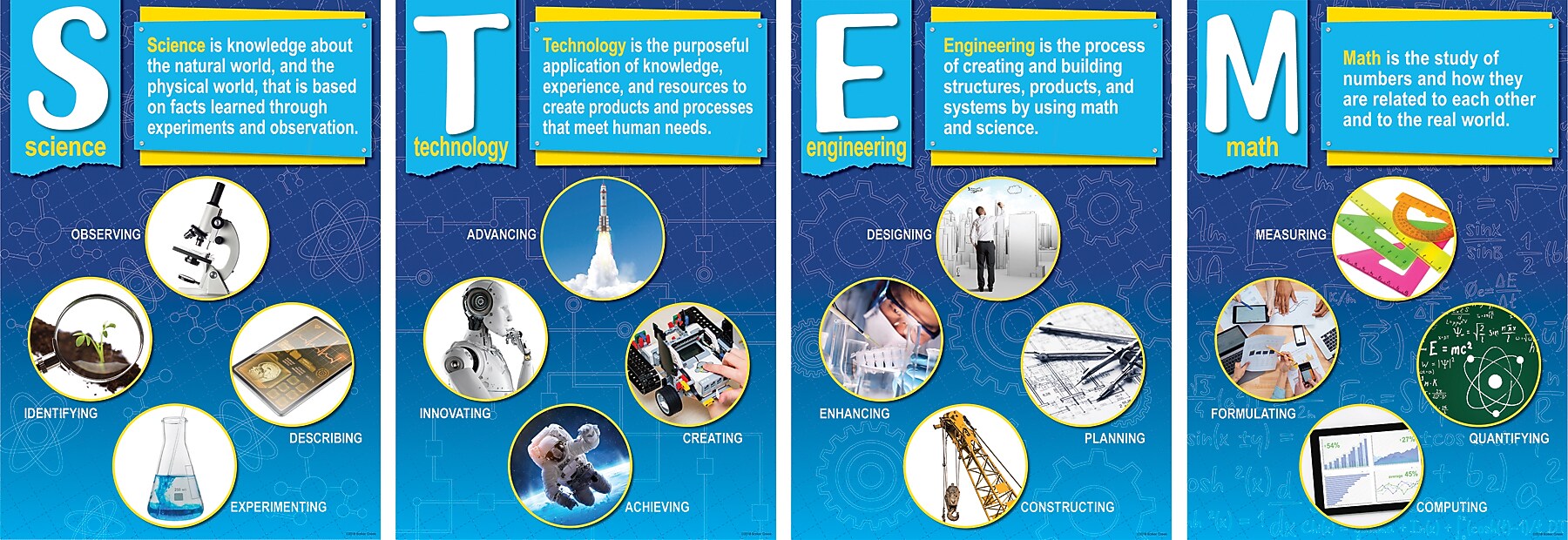 Barker Creek STEM Poster Set, 4/Set (BC3888)