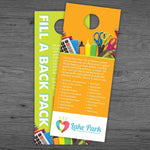Door Hanger, 3-1/2" x 8-1/2", w/ Backside, Qty 100
