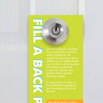 Door Hanger, 3-1/2" x 8-1/2", w/ Backside, Qty 250