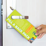 Door Hanger, 3-1/2" x 8-1/2", w/ Backside, Qty 250
