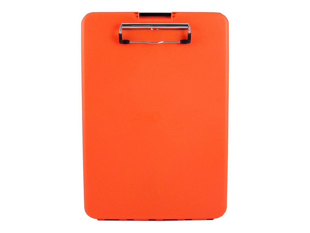 Saunders SlimMate Plastic Storage Clipboard, Letter Size, Hi-Vis Orange (00579)