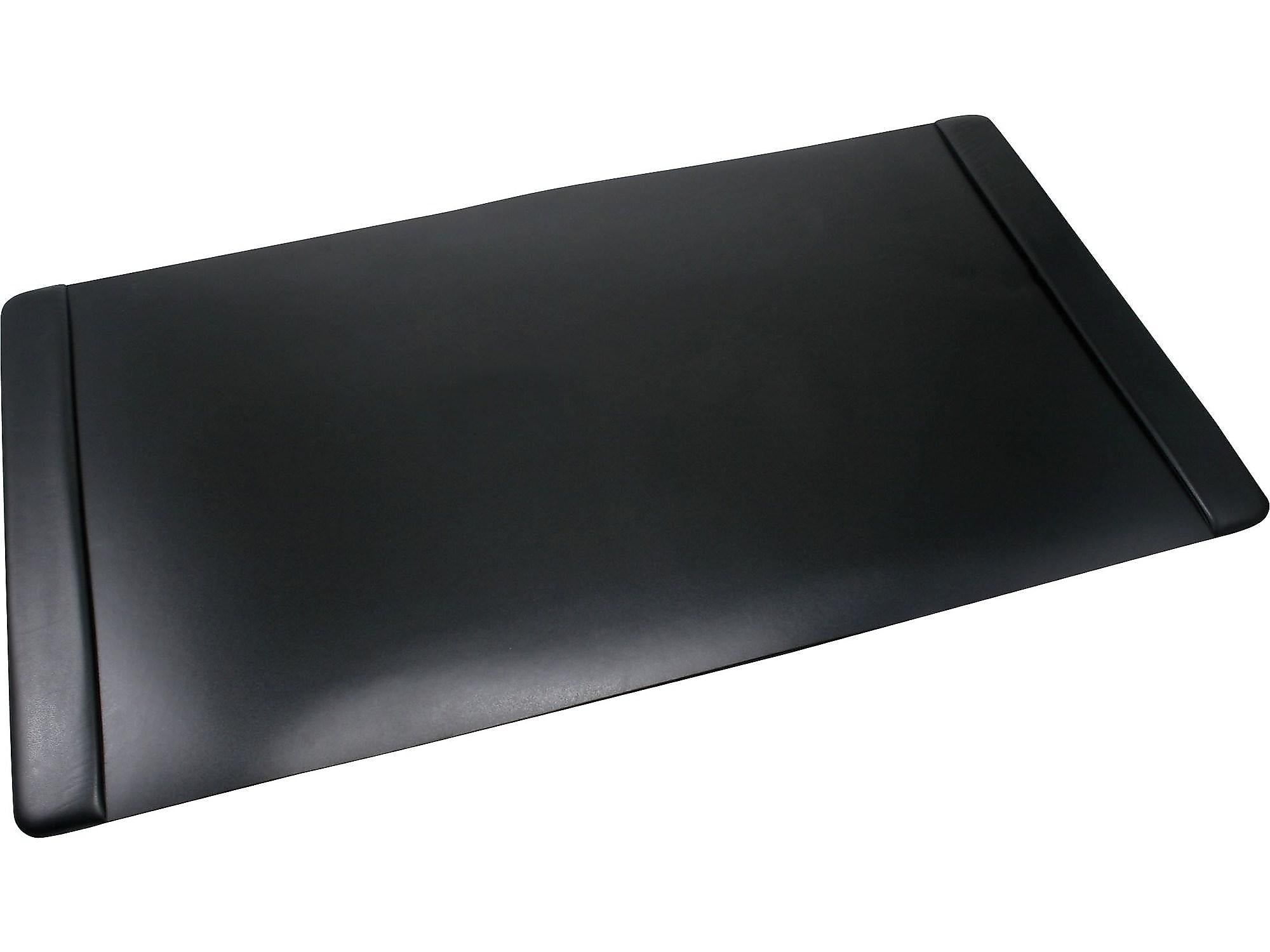 Advantus Faux leather Desk Pad with Side Rail, 36" x 20", Black (75868)