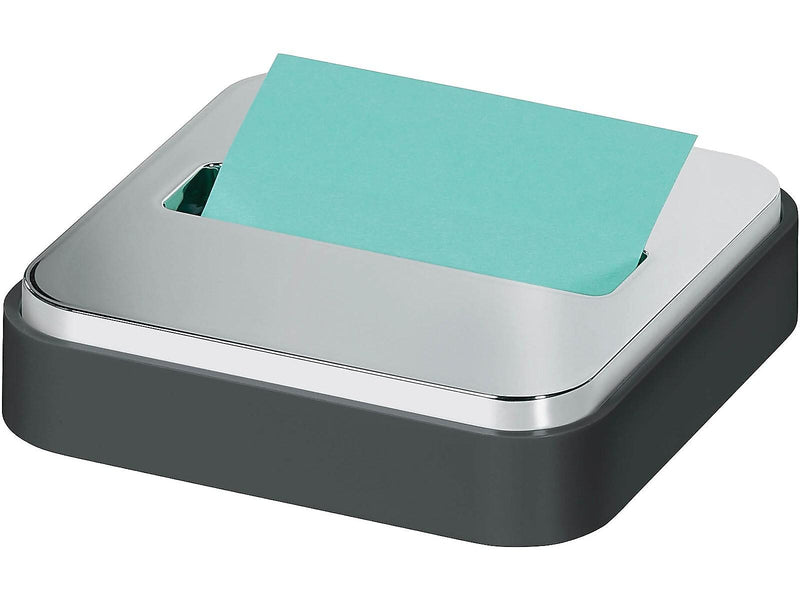 Post-it® Pop-up Notes Dispenser for 3" x 3" notes, Black with Steel Top (STL-330-B)