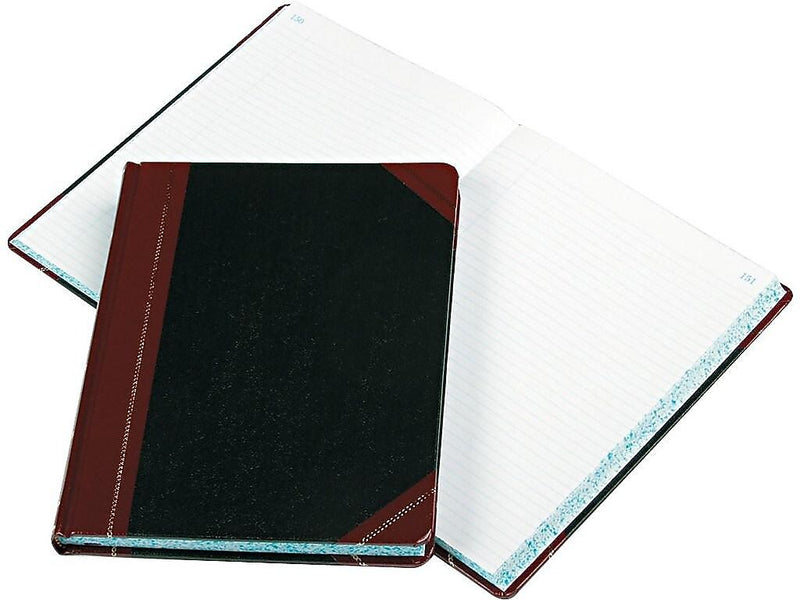 Boorum & Pease 21 Series Record Book, 8.13"W x 10.38"H, Black, 150 Sheets/Book (21-300-R)