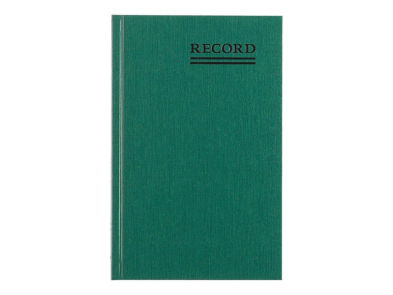 Rediform Emerald Series Record Book, 6.25"W x 9.63"H, Green, 100 Sheets/Book (56521)