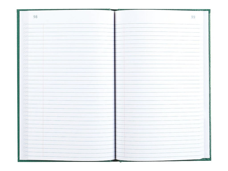 Rediform Emerald Series Record Book, 6.25"W x 9.63"H, Green, 100 Sheets/Book (56521)