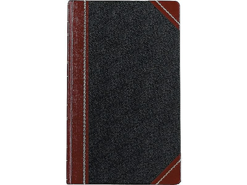 Boorum & Pease 9 Series Record Book, 8.63"W x 14.13"H, Black, 250 Sheets/Book (9-500-R)