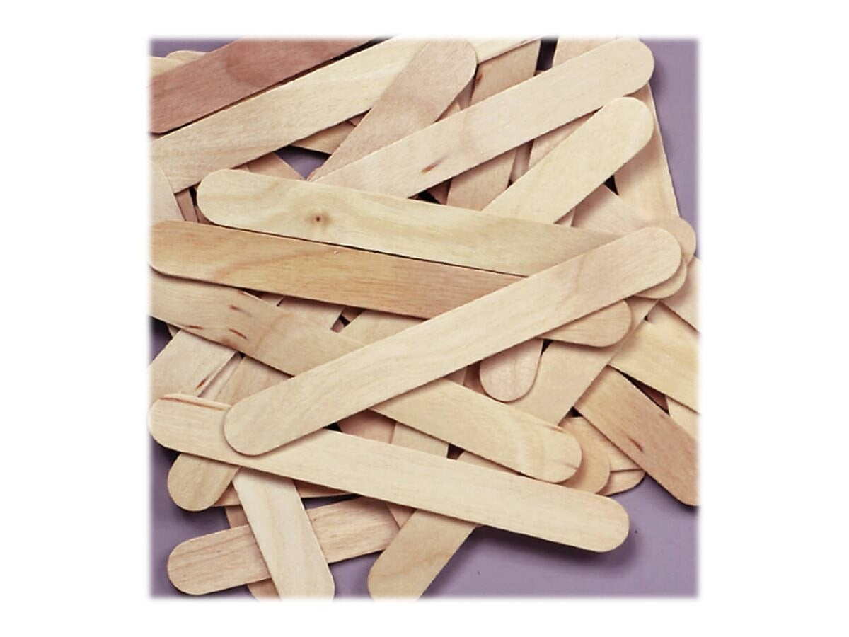 Creativity Street Craft Popsicle Sticks, Beige, 1000/Box (3775-01)