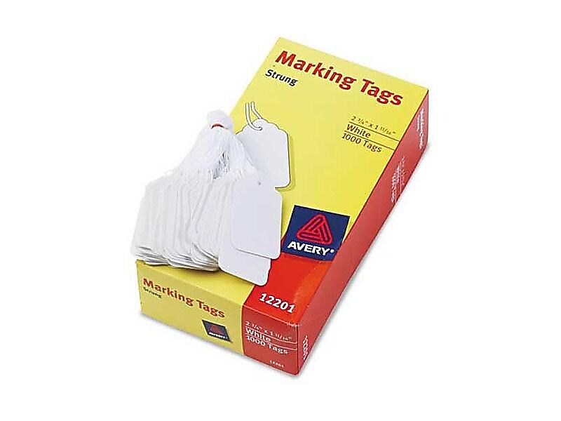 Avery 2-3/4" Marking Tags, White, 1,000/Pack (12201)