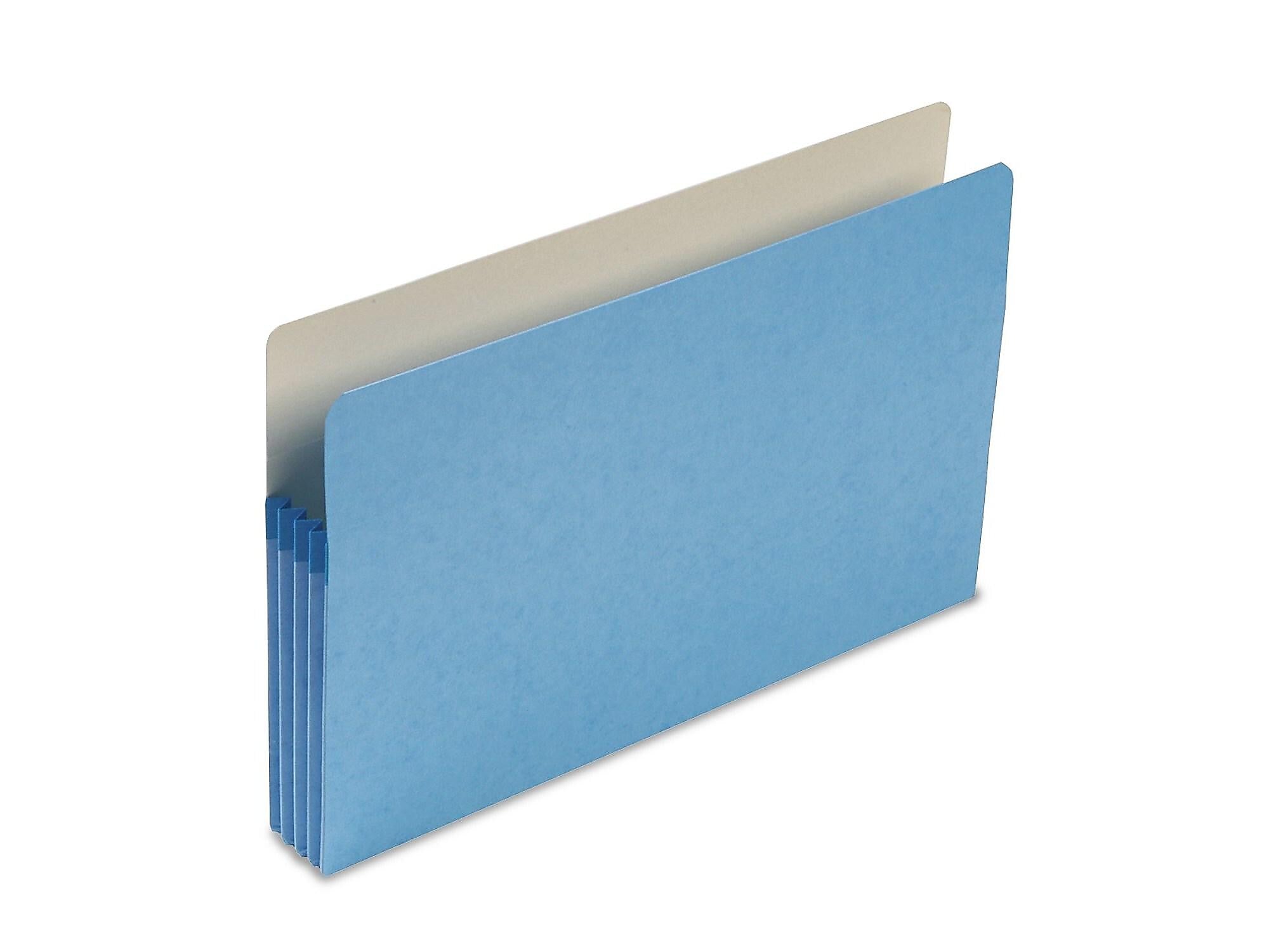 Smead File Pocket, 3.5" Expansion, Legal Size, Blue (74225)