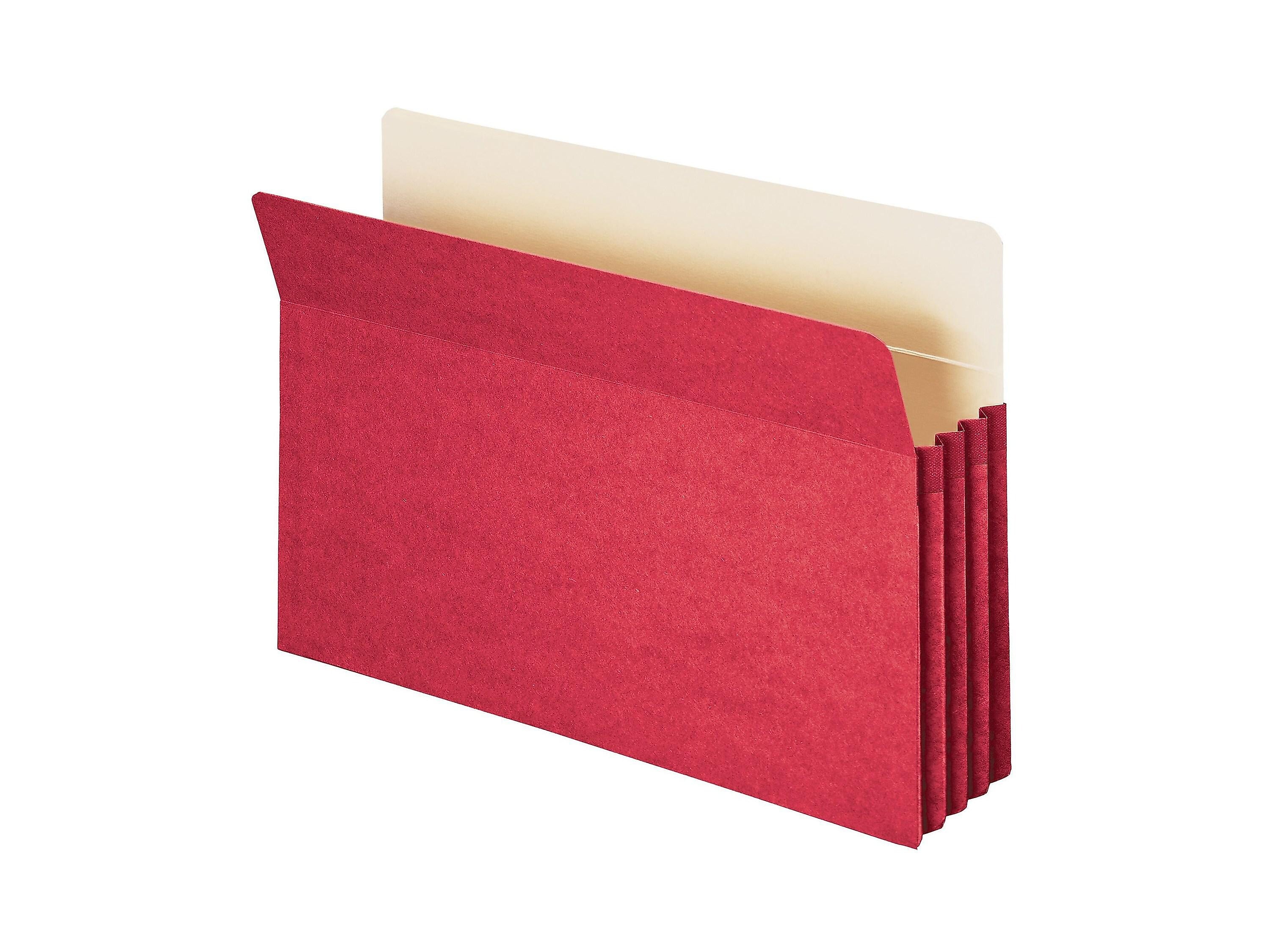 Smead File Pocket, 3.5" Expansion, Legal Size, Red (74231)