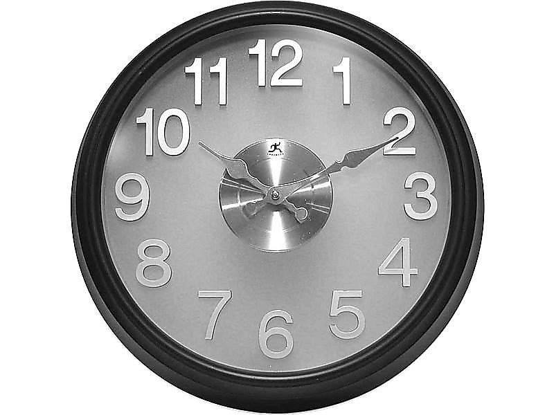 Infinity Instruments The Onyx Wall Clock, 15"Dia. (13314BK-2510)