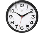 Infinity Instruments Metro Wall Clock, 9" Diameter (14220BK-3364)