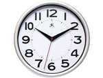 Infinity Instruments Metro Wall Clock, 9"Dia. (14220SV-3364)