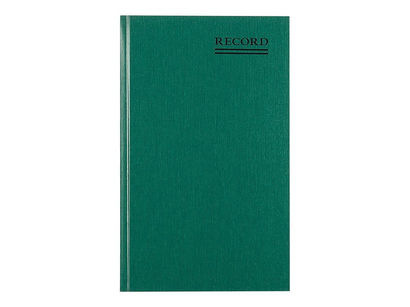 Rediform Emerald Series Record Book, 7.25"W x 12.25"H, Green, 150 Sheets/Book (56131)