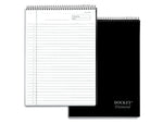TOPS Docket Diamond Notepad, 8.5" x 11.75", Wide Ruled, Black, 60 Sheets/Pad (TOP 63978)