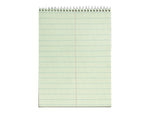 TOPS Steno Pad, 6" x 9", Gregg Ruled, Green tint, 60 Sheets/Pad (TOP 8001)