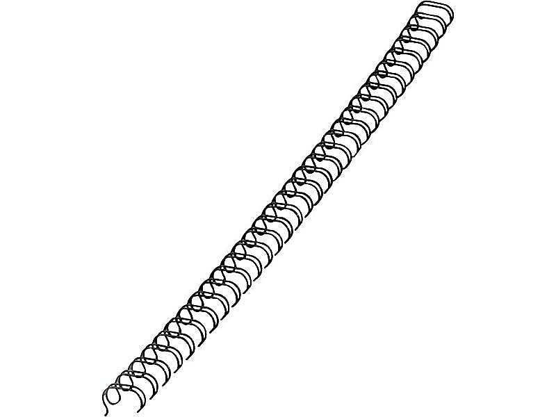 Fellowes 3/8" Metal Wire Binding Spine, 80 Sheet Capacity, Black, 25/Pack (52541)
