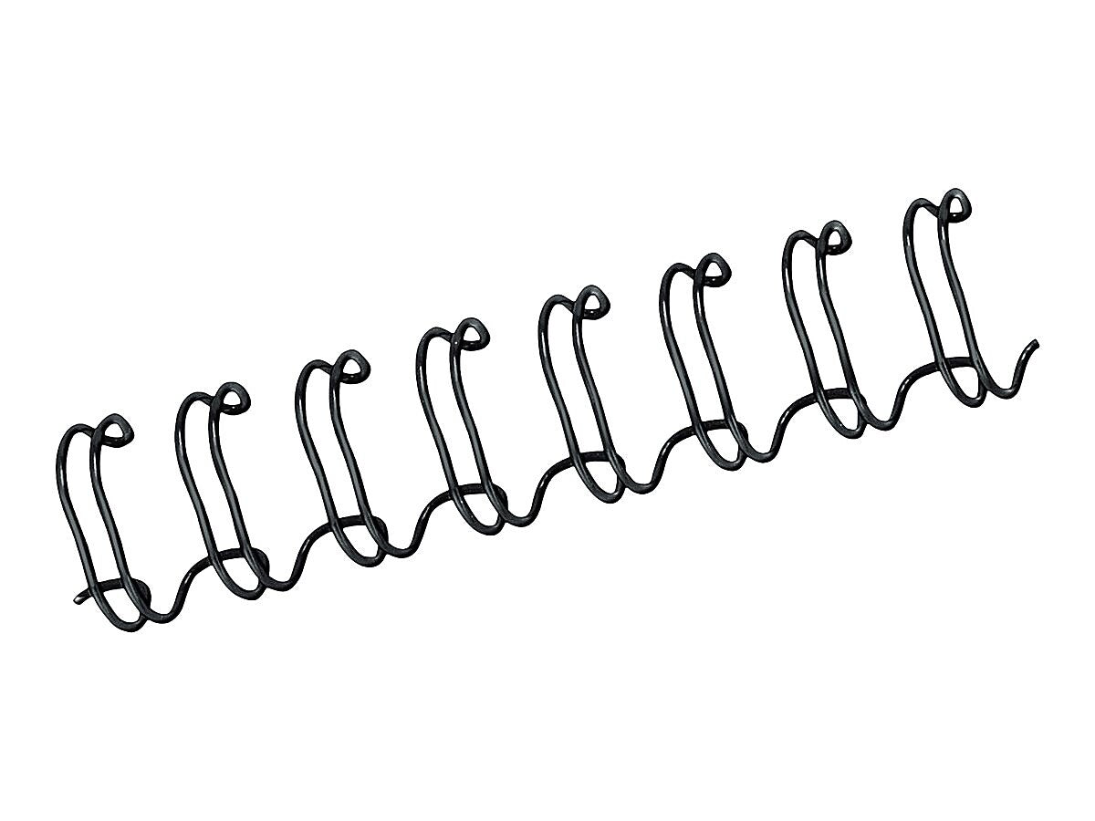 Fellowes 3/8" Metal Wire Binding Spine, 80 Sheet Capacity, Black, 25/Pack (52541)