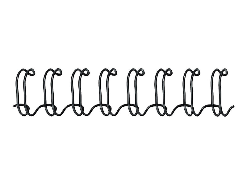 Fellowes 3/8" Metal Wire Binding Spine, 80 Sheet Capacity, Black, 25/Pack (52541)