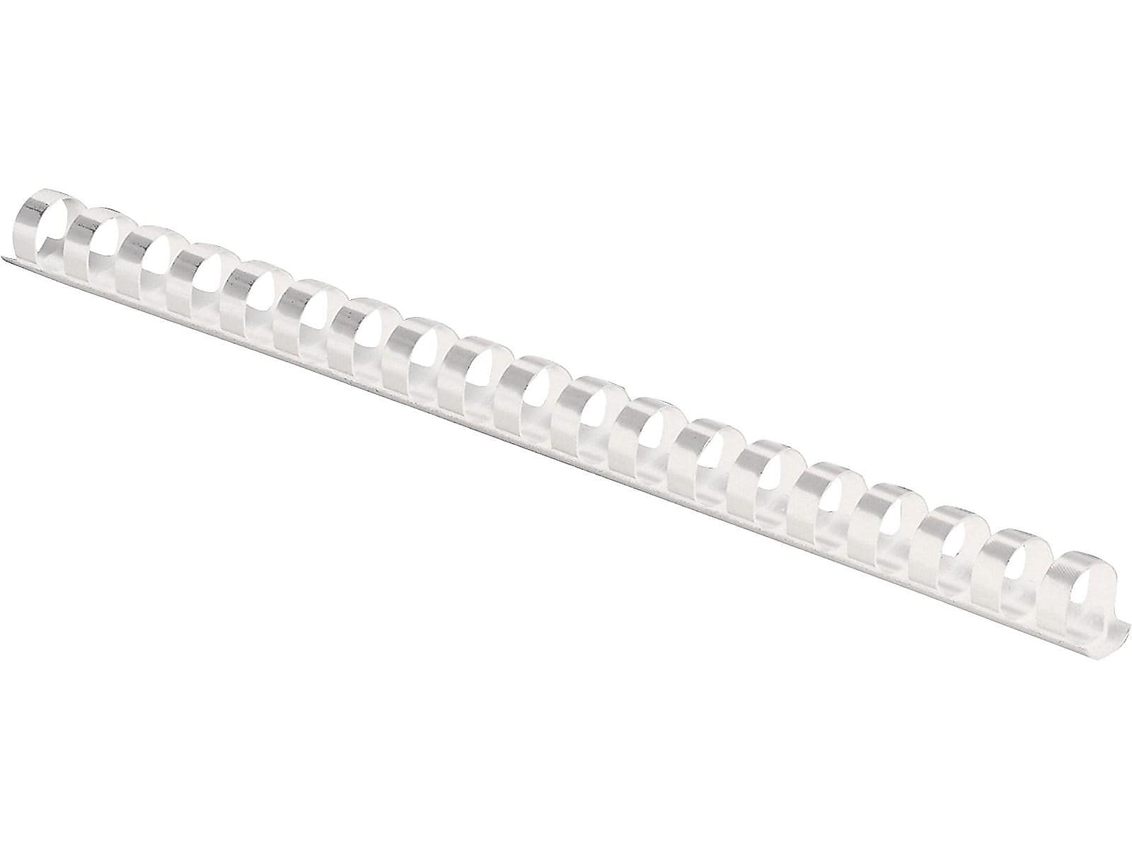 Fellowes 1/2" Plastic Binding Spine Comb, 90 Sheet Capacity, White, 100/Pack (52372)