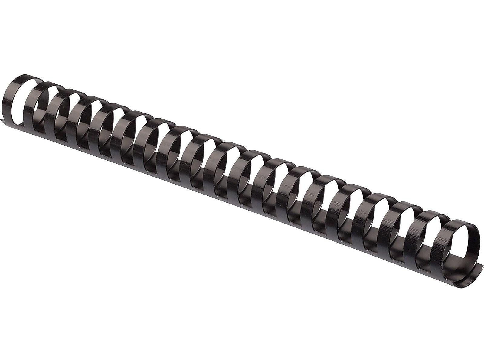Fellowes 1" Plastic Binding Spine Comb, 200 Sheet Capacity, Black, 50/Pack (52328)