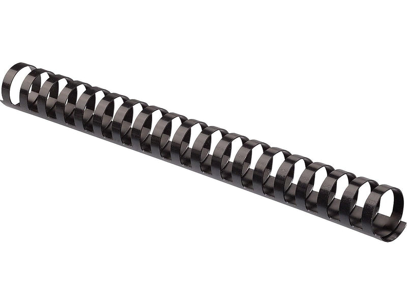 Fellowes 1" Plastic Binding Spine Comb, 200 Sheet Capacity, Black, 50/Pack (52328)